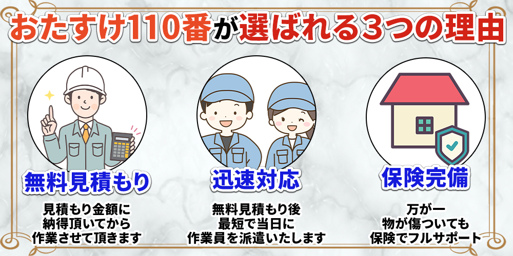 伊勢崎の便利屋おたすけ110番が選ばれる理由